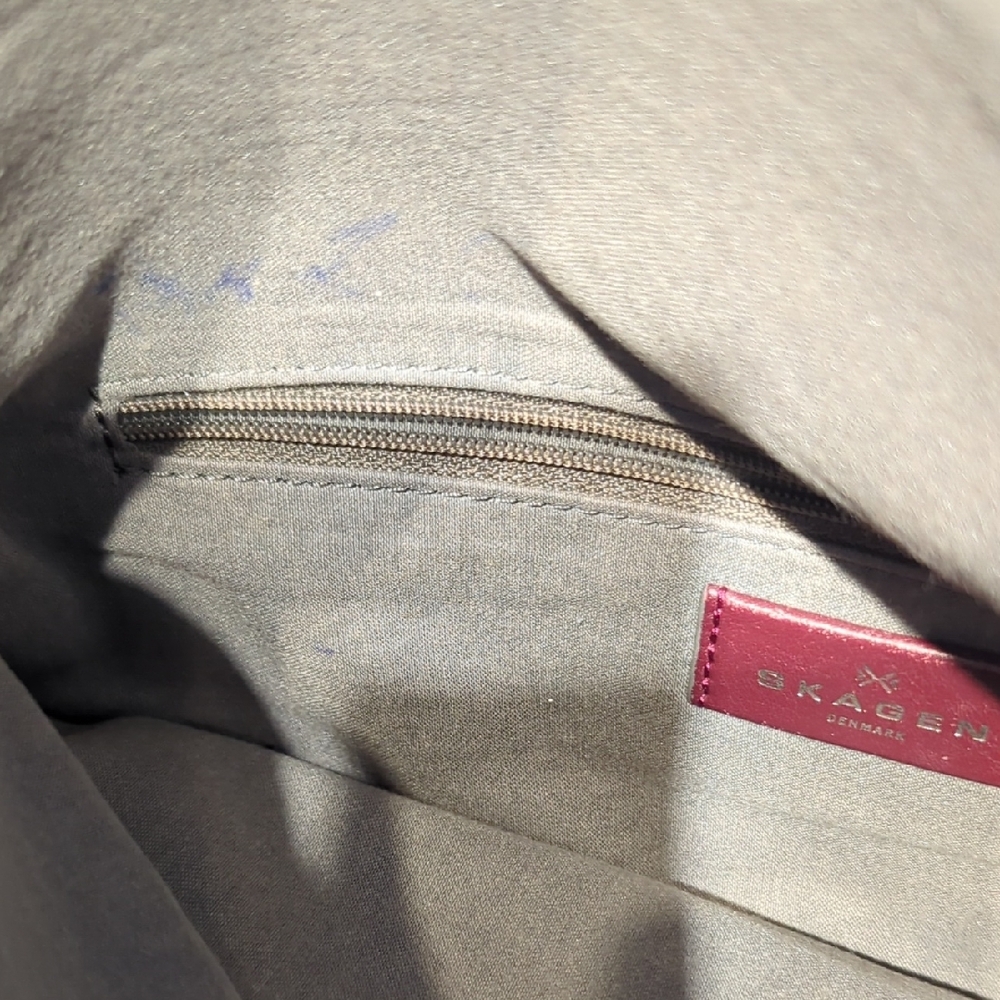 Skagen Burgundy Fold-Over Crossbody Bag - Picture 7 of 16